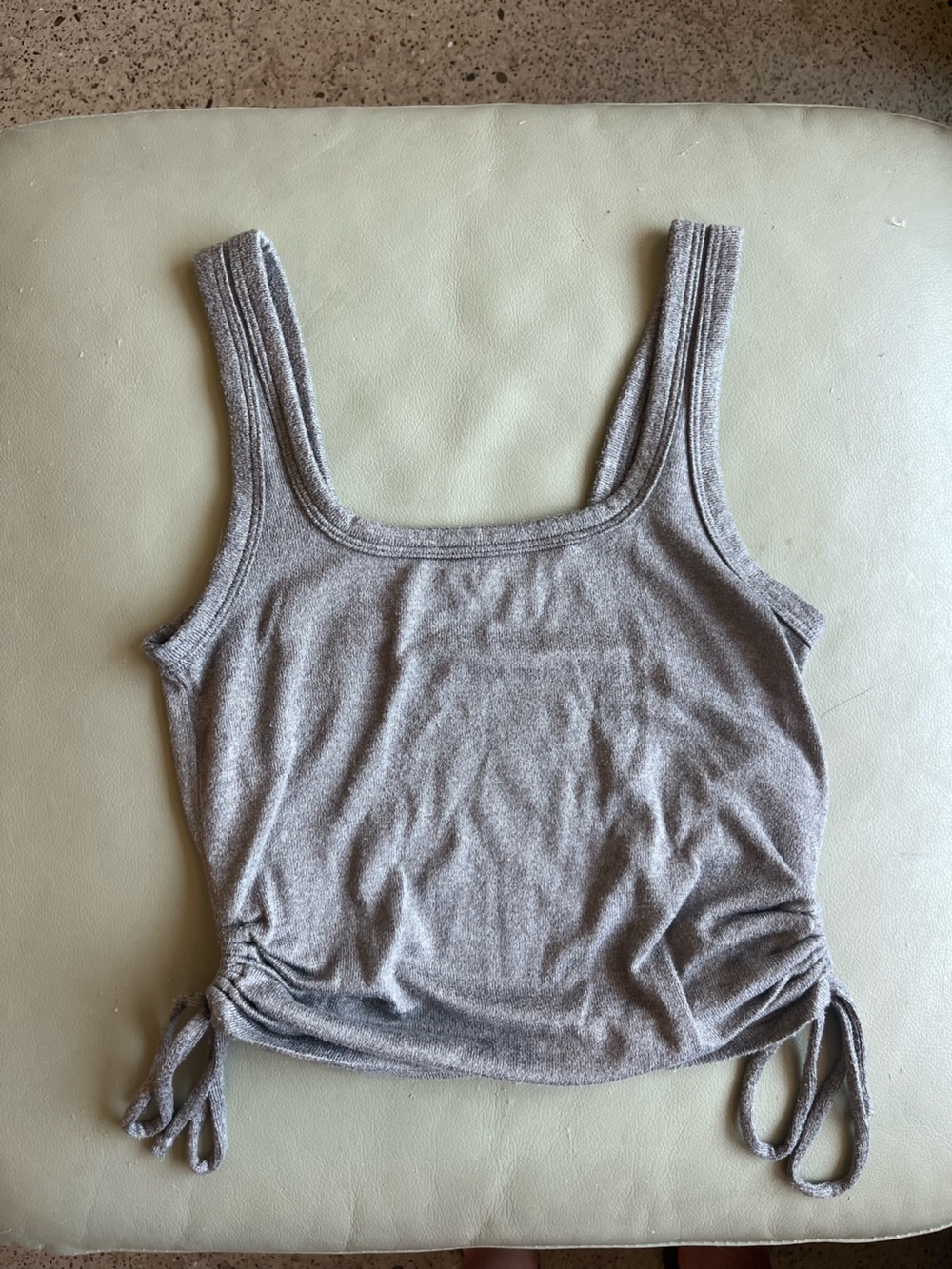 Gilly Hicks Heathered Gray Tank Top with Side Ties